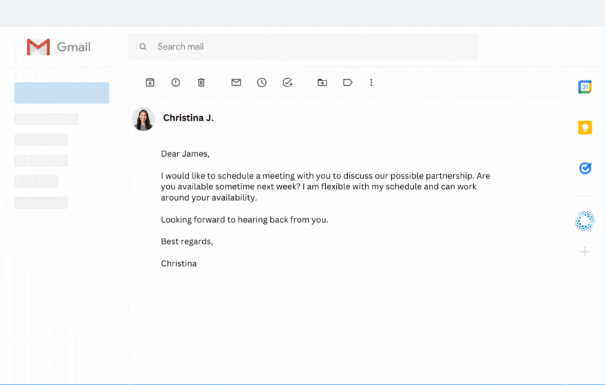 AI Mail Assistant Screenshot
