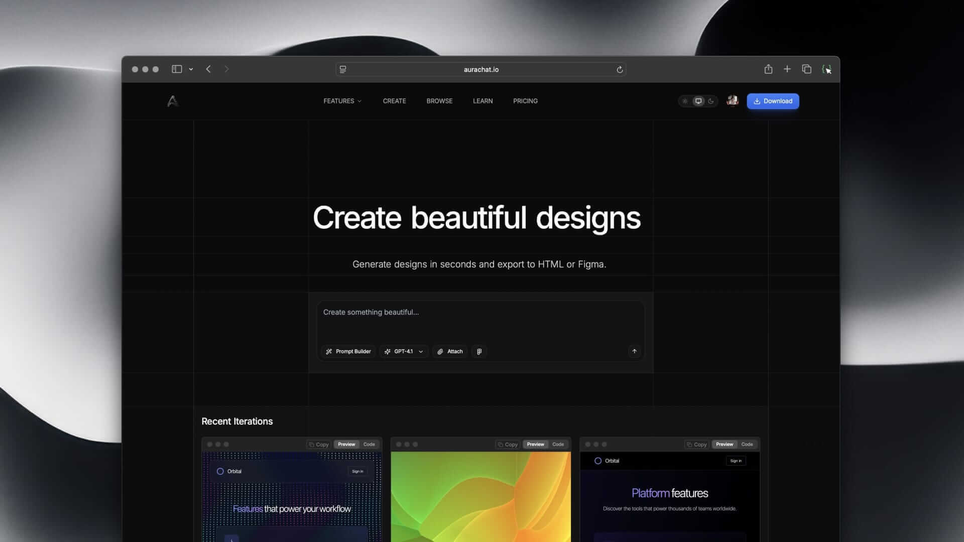 Aura Build Screenshot