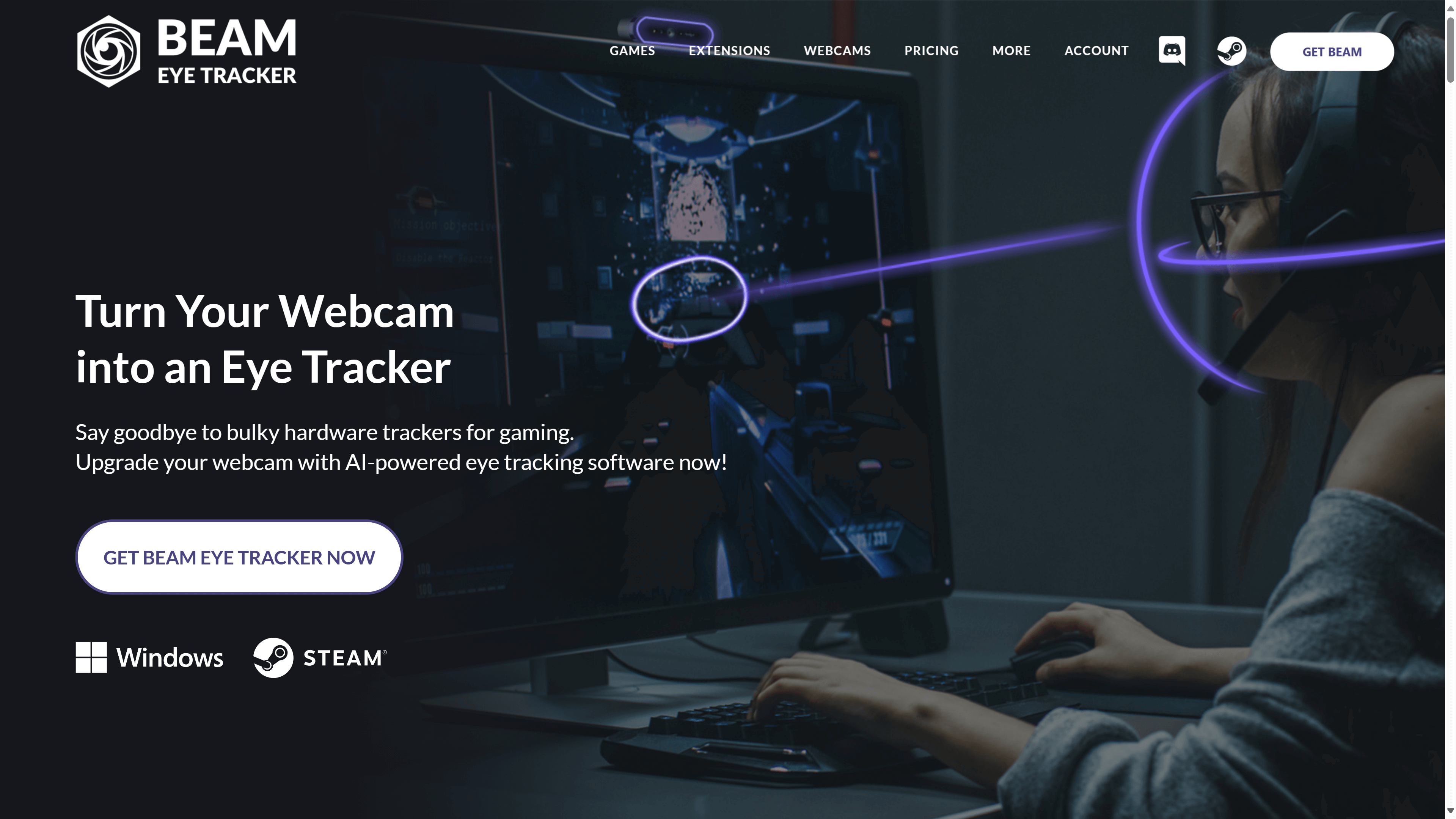 Beam Eye Tracker Screenshot