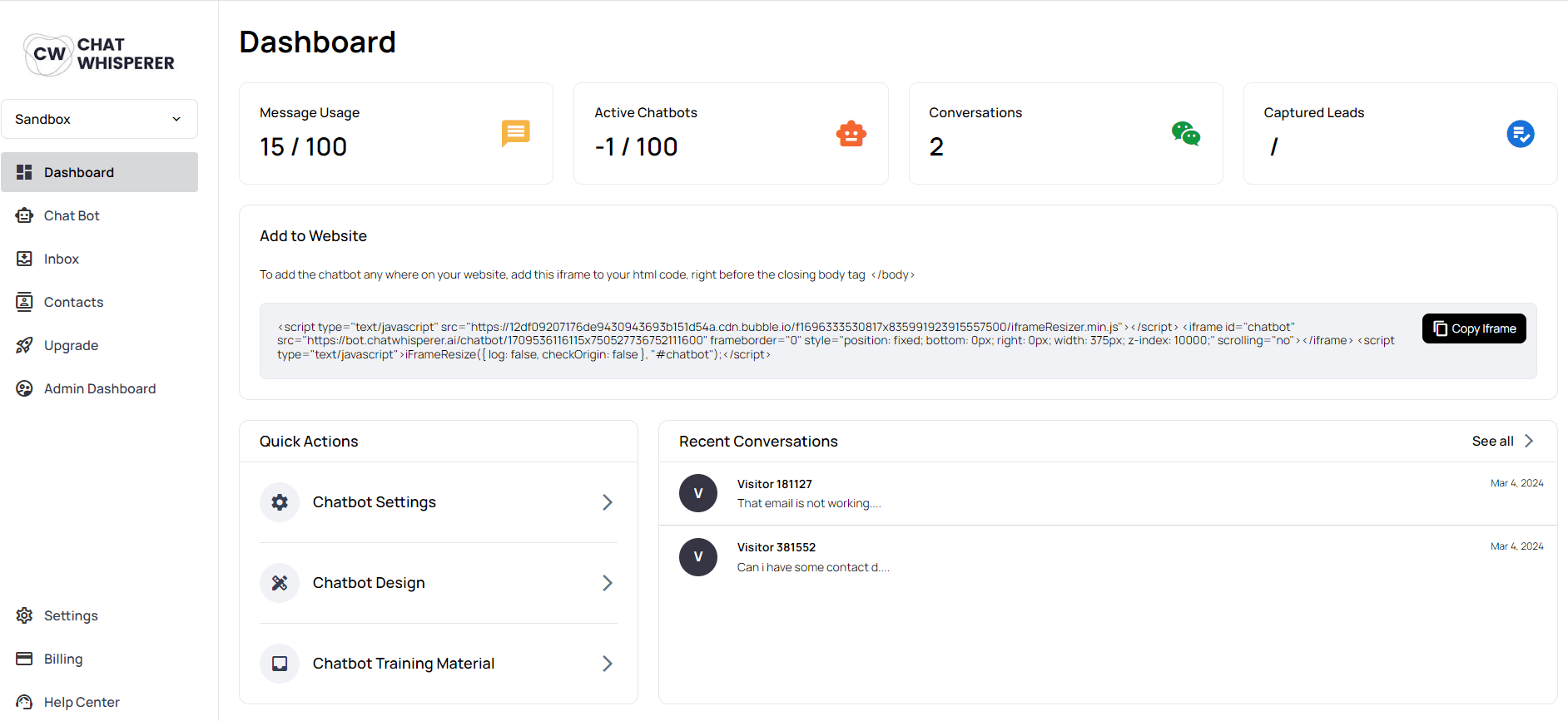 Chat Whisperer Screenshot