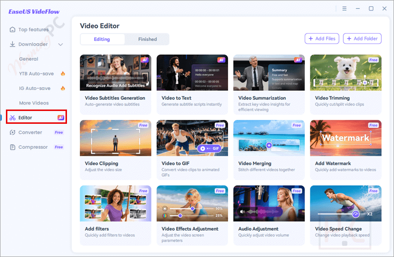 EaseUS VideFlow Screenshot