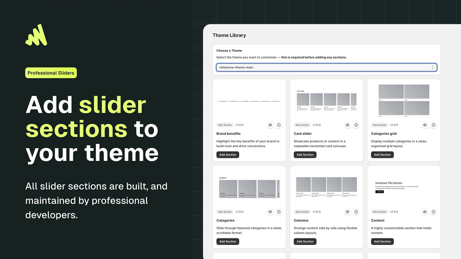 Flexi Slider Sections Screenshot