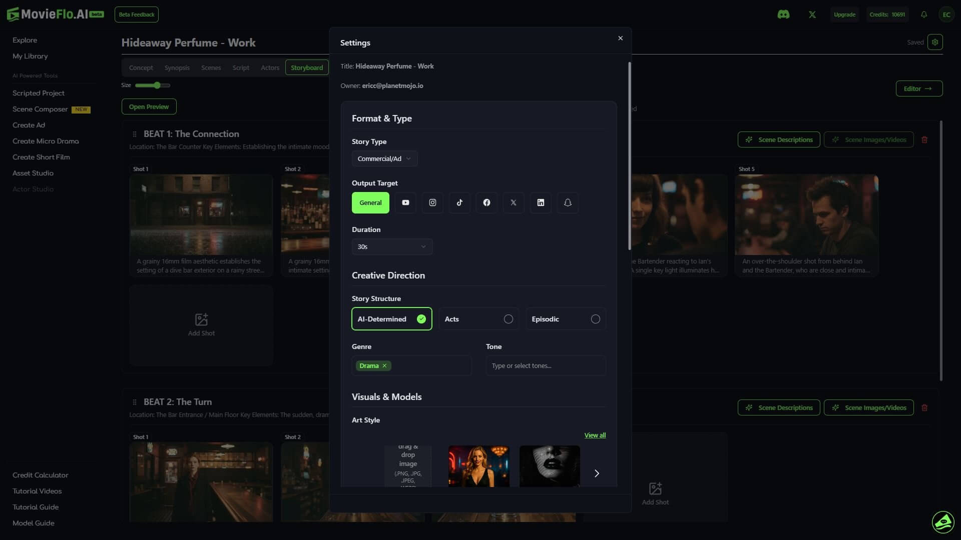 MovieFlo.AI Screenshot