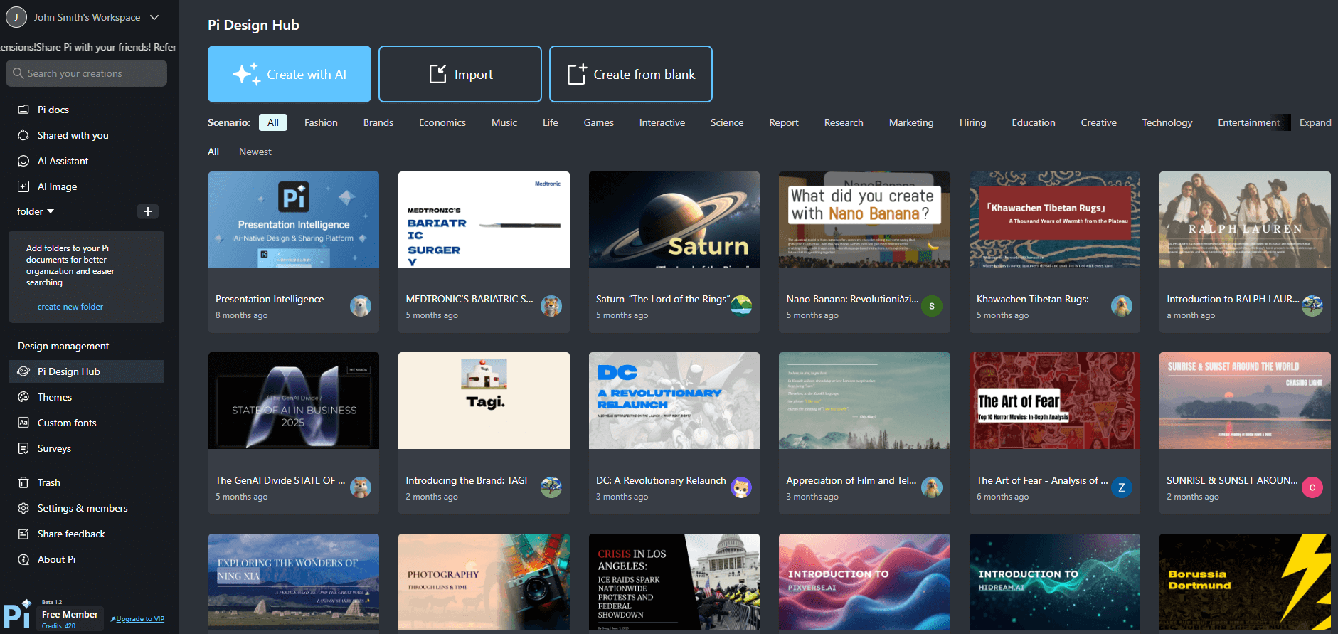 Pi - Presentation Intelligence Screenshot