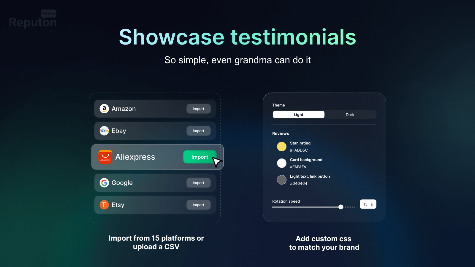 Reputon Testimonials Slider Screenshot