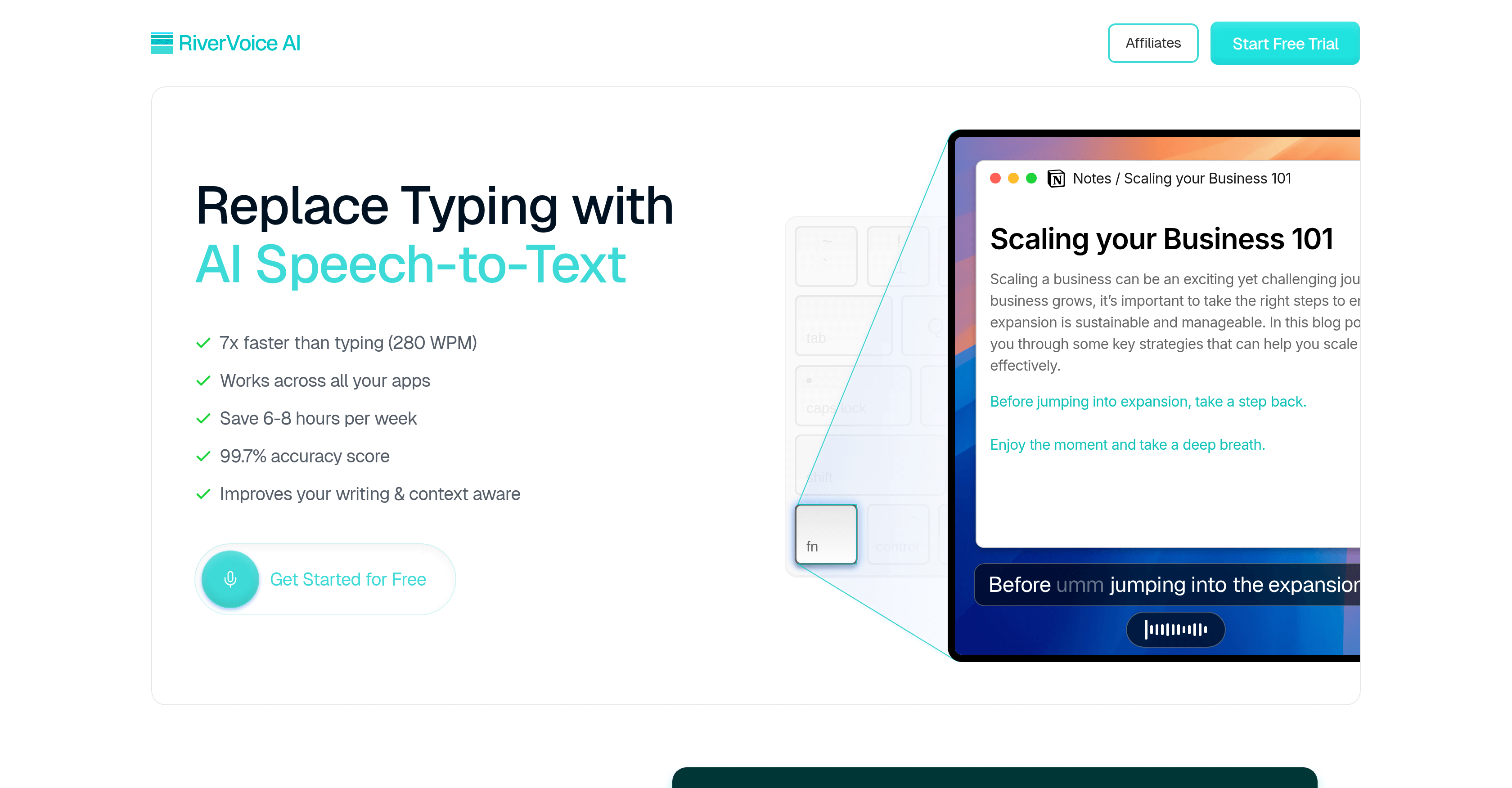 RiverVoice AI Screenshot