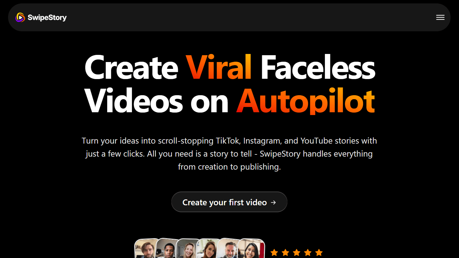 SwipeStory AI Screenshot