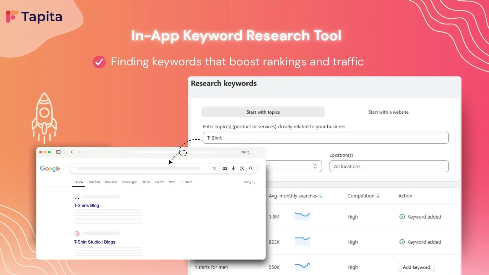 Tapita AI SEO Screenshot