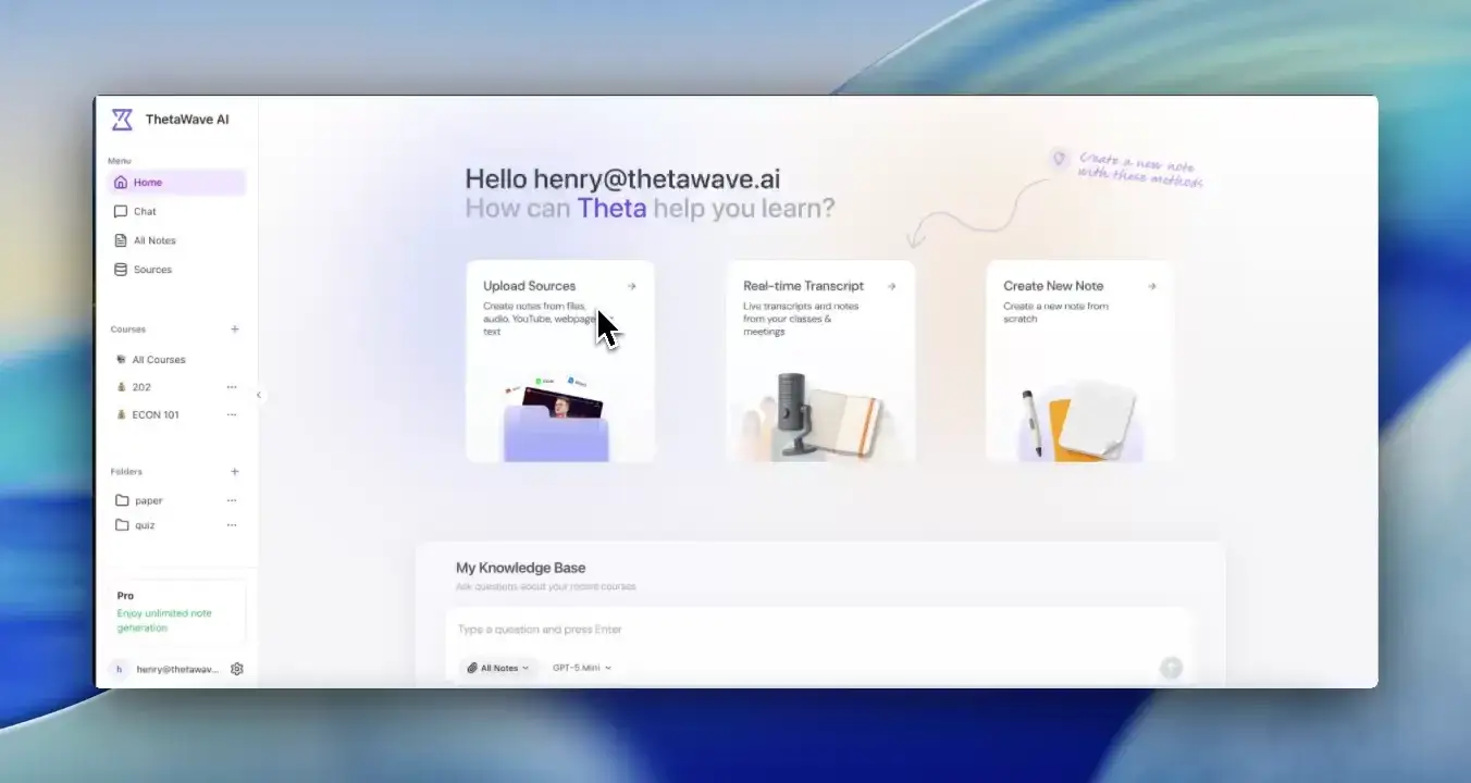 Thetawave AI Screenshot