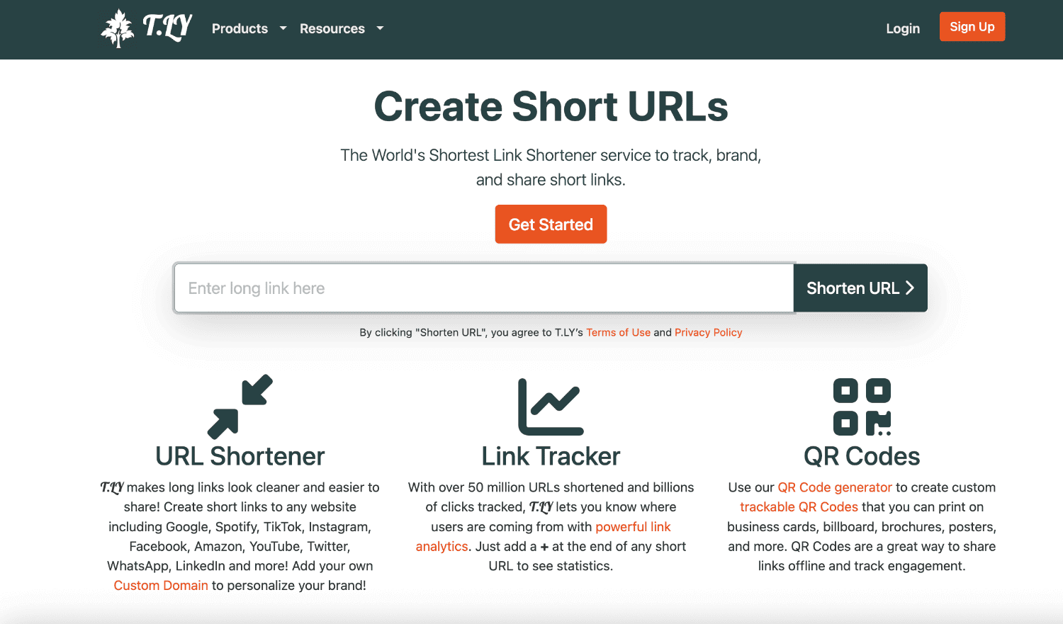 T.LY URL Shortener Screenshot