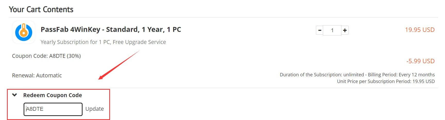Activate Coupon Code