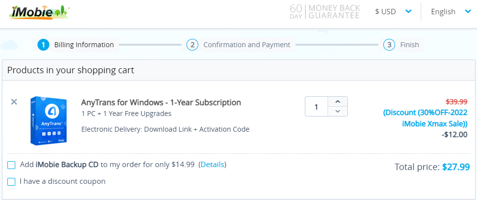 Activate AnyTrans Discount Coupon