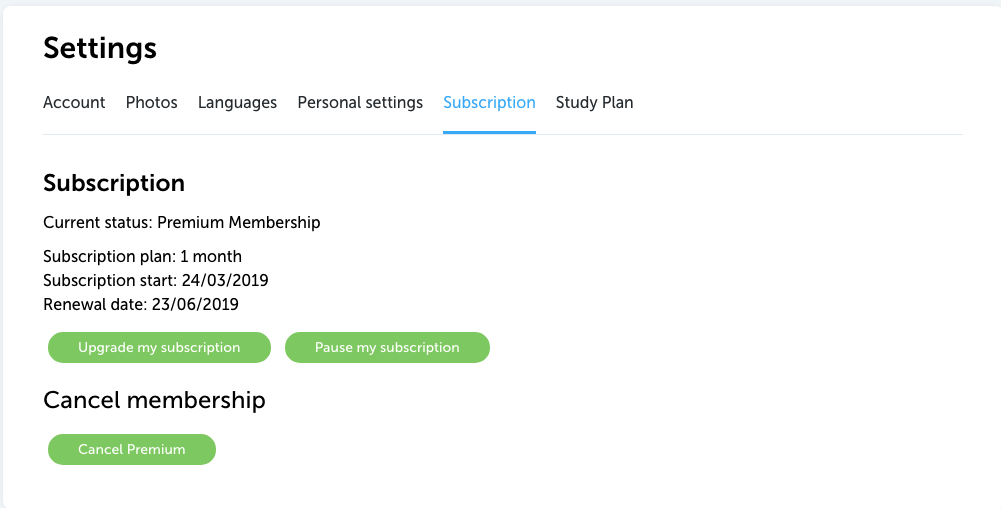 cancel Busuu subscription