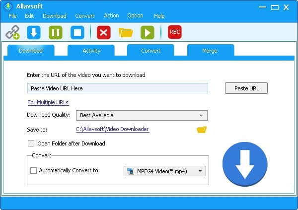 Allavsoft interface