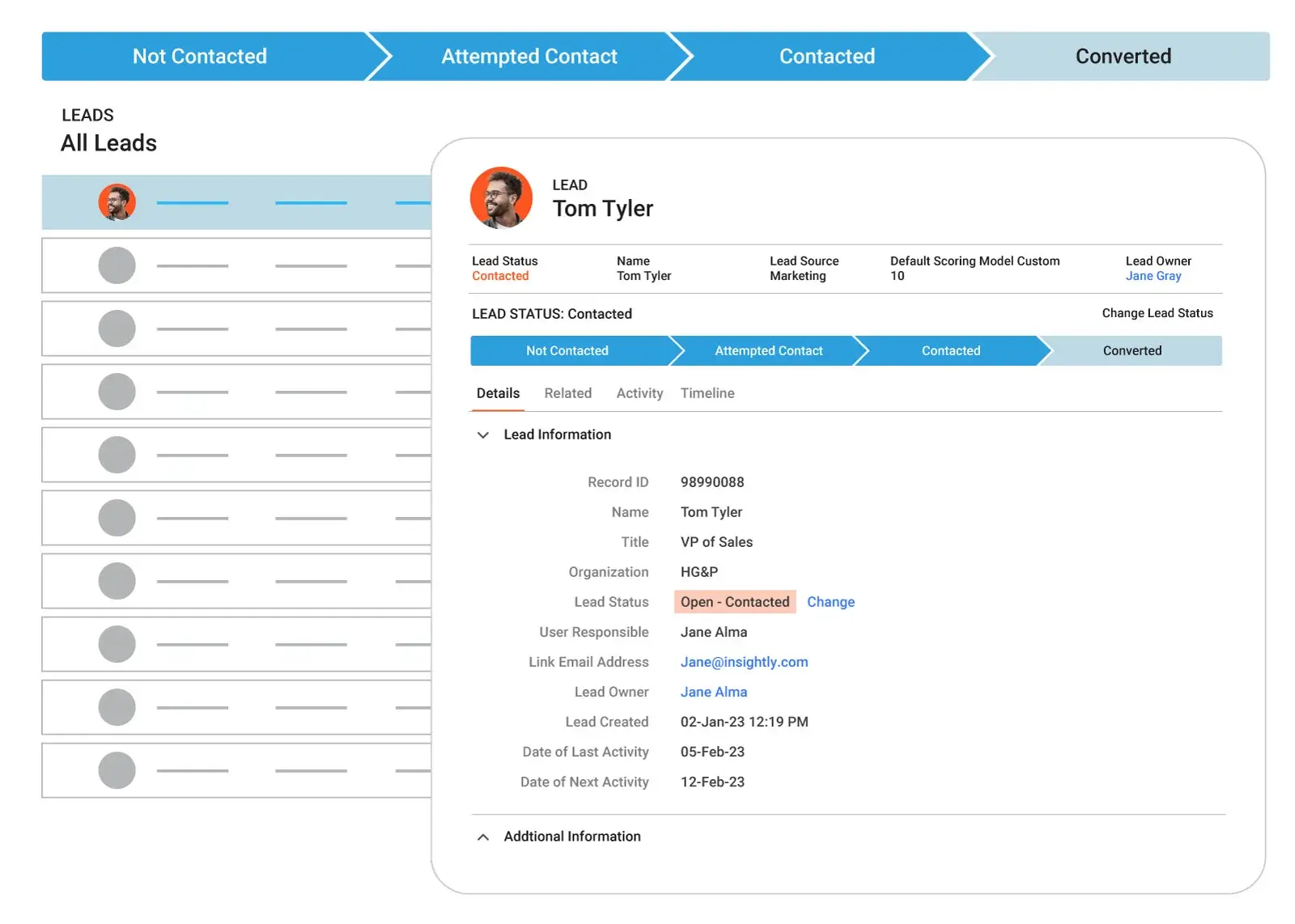 Insightly Screenshot