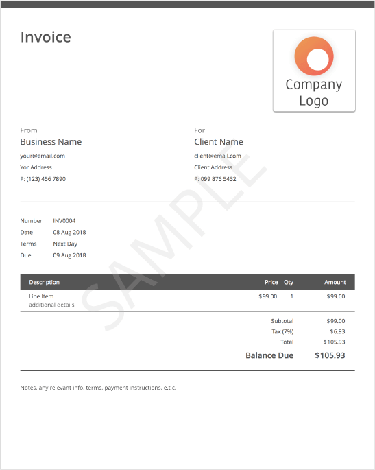 Invoice Simple Screenshot