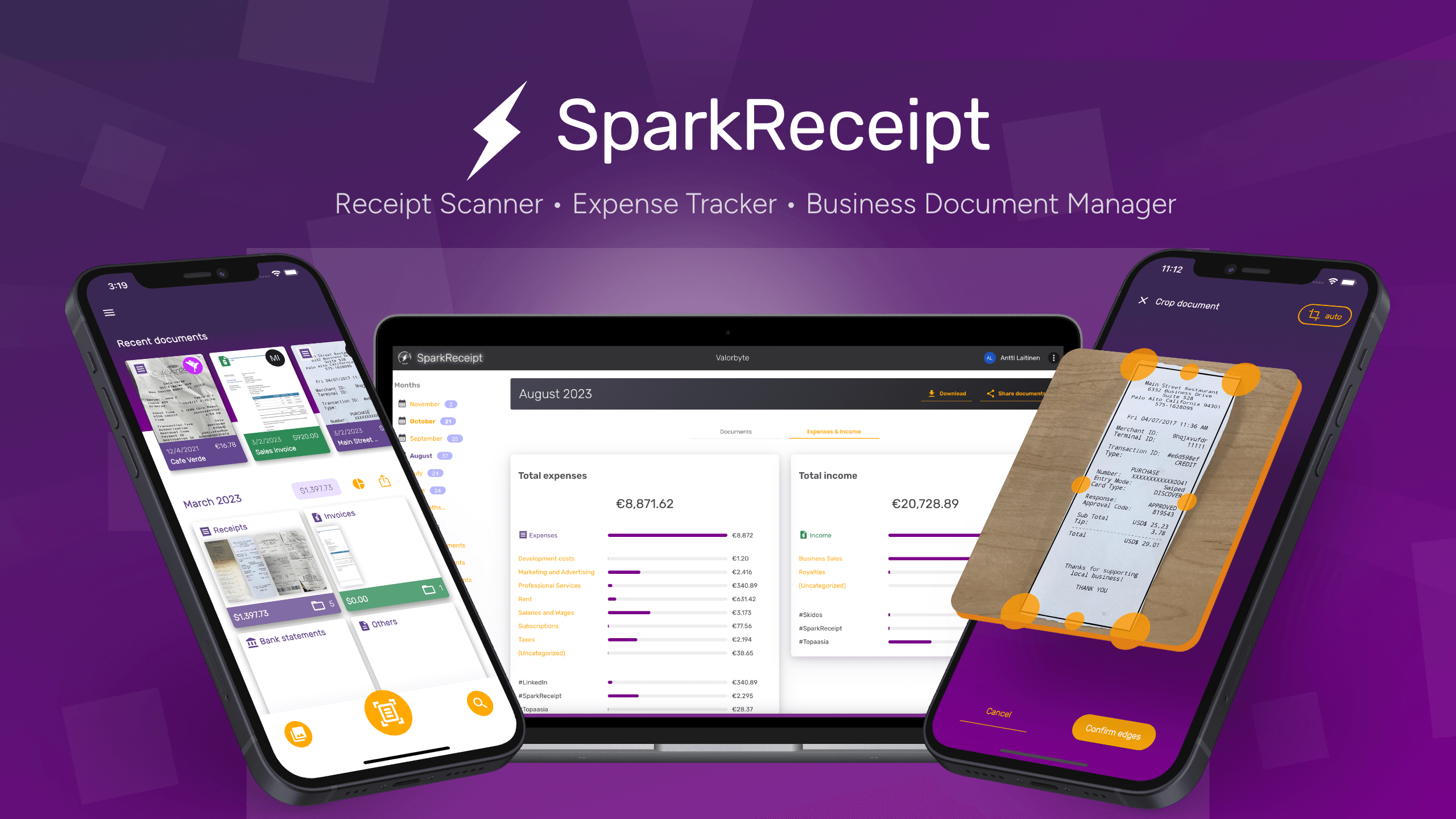 Spark Receipt Screenshot