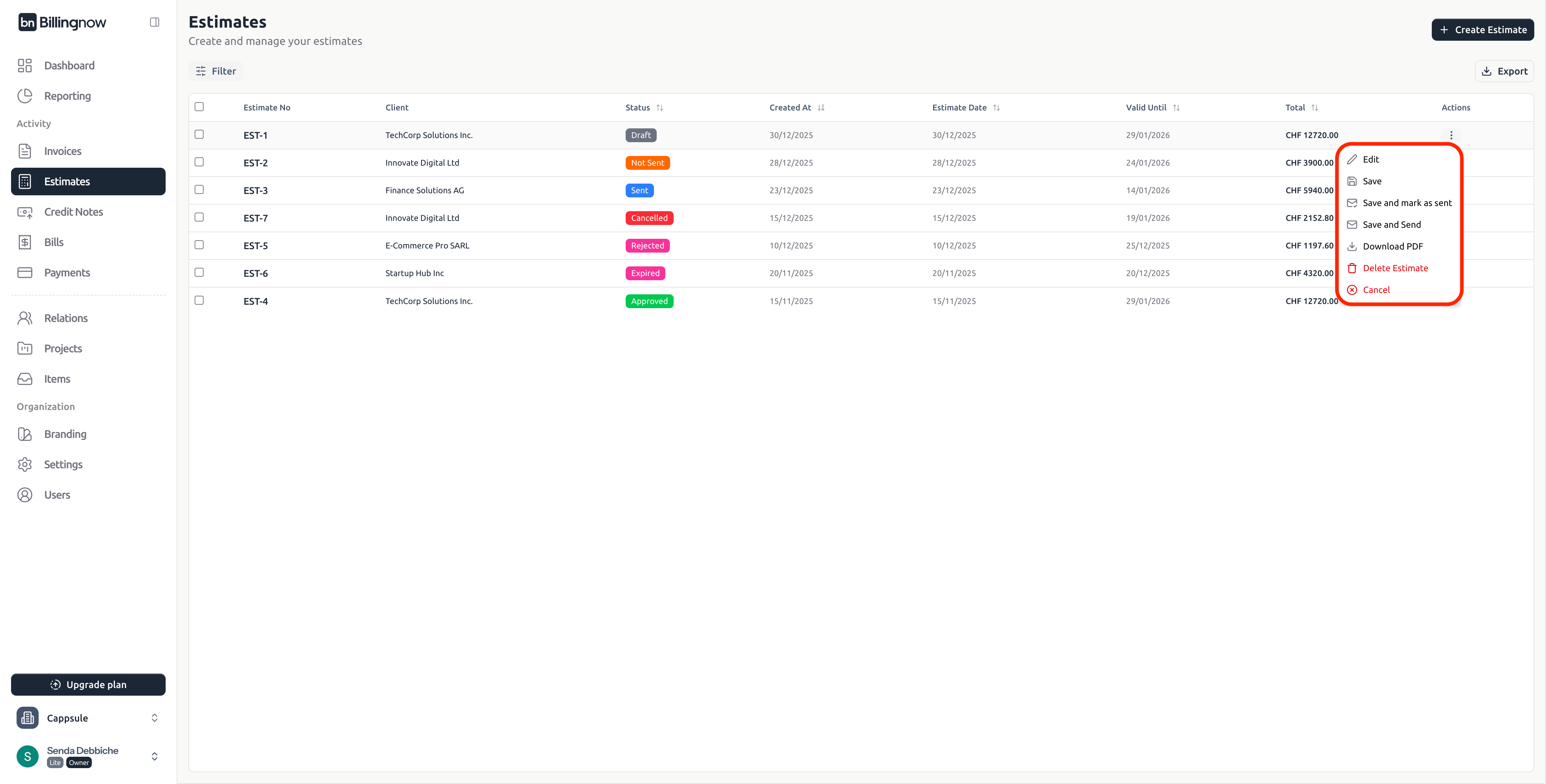 Billing Now Screenshot
