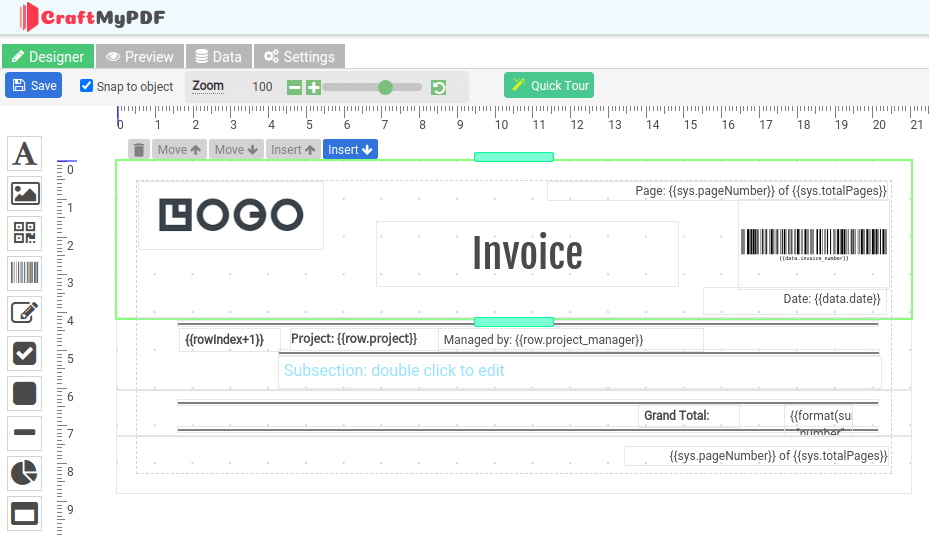 CraftMyPDF Screenshot