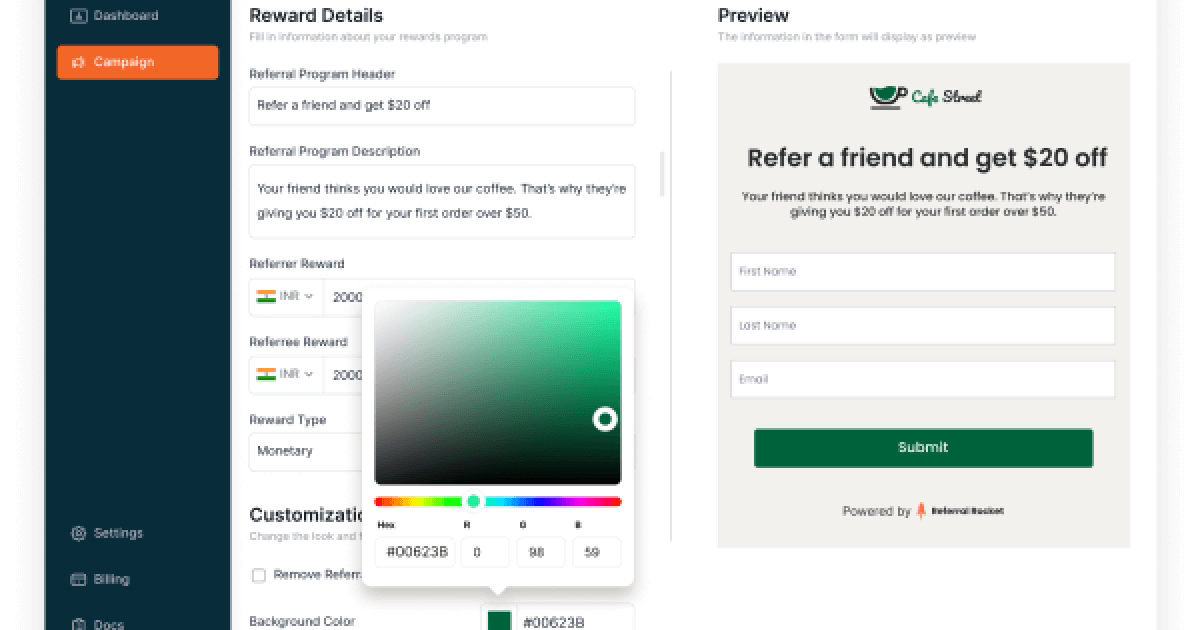 Referral Rocket Screenshot
