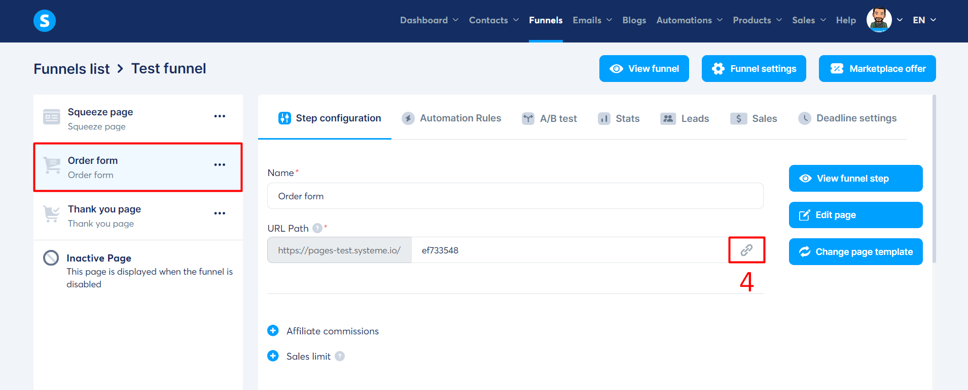 Systeme.io Screenshot