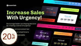 Essential Countdown Timer Bar Discount Coupon Code
