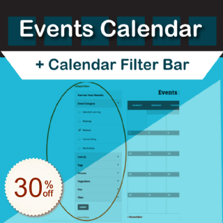 Filter Bar - The Events Calendar Discount Coupon Code