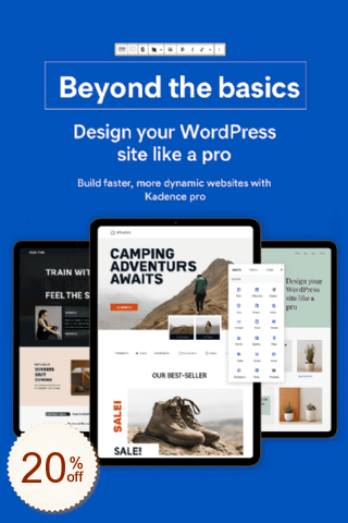 Kadence WP Discount Coupon Code