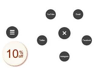 Radial Text Menu Discount Coupon Code