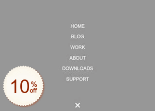 Sticky Fullscreen Menu Discount Coupon Code