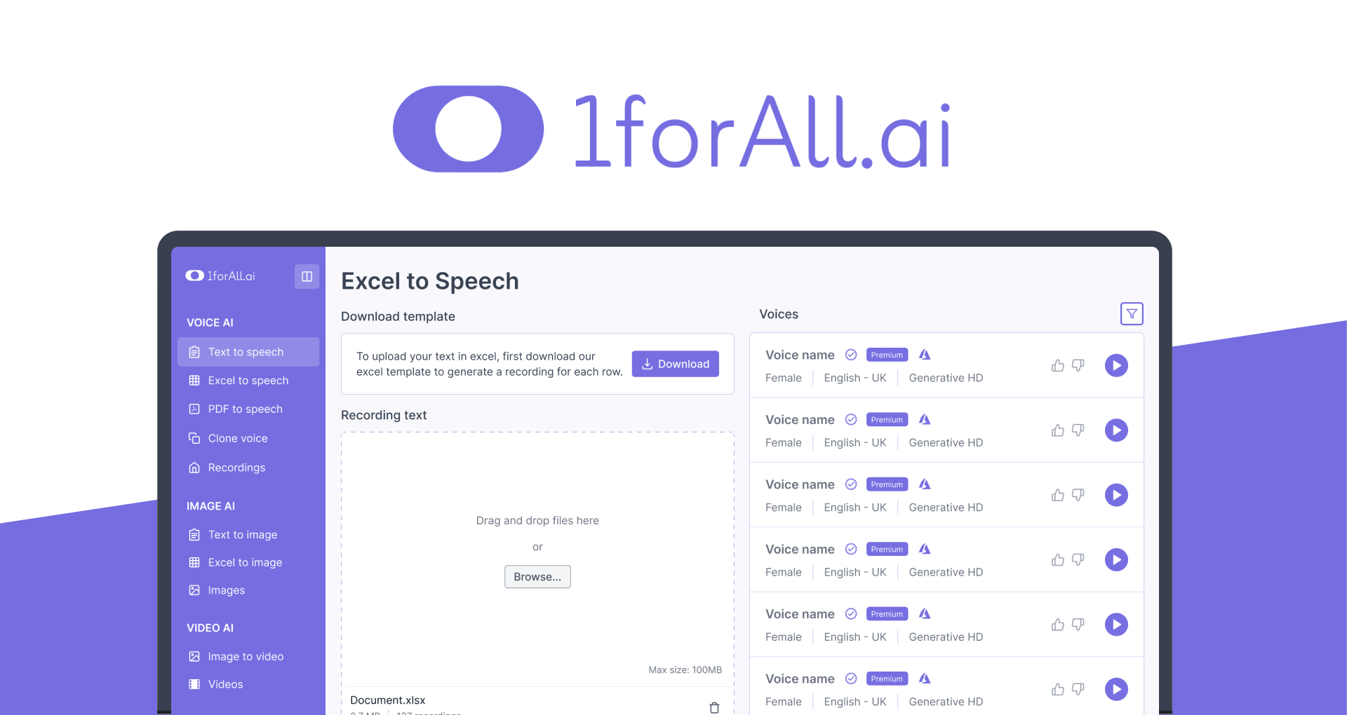 1forAll.ai Screenshot