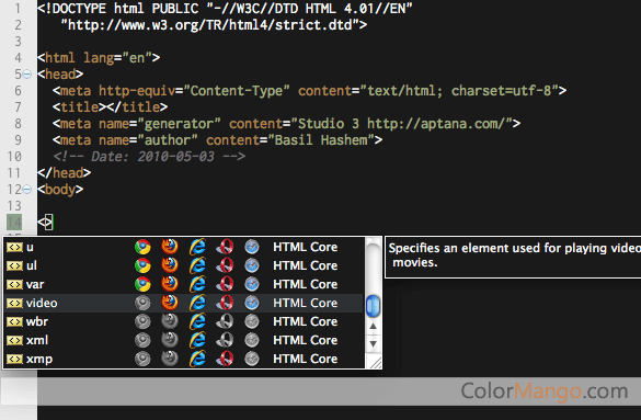 Aptana Studio Screenshot