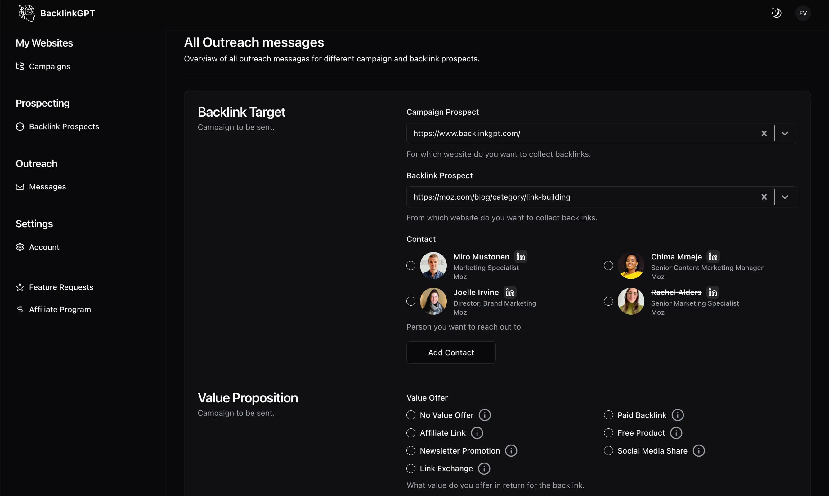 BacklinkGPT Screenshot