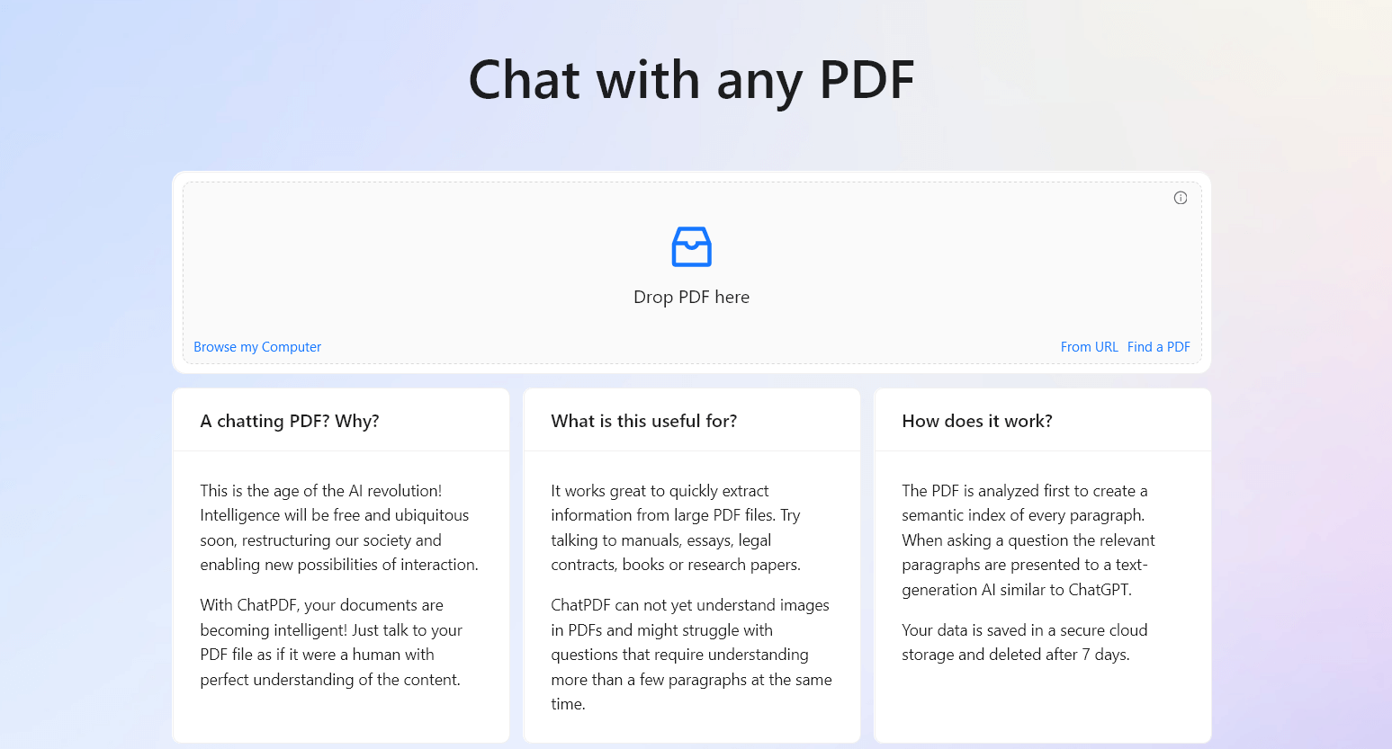 ChatPDF Screenshot