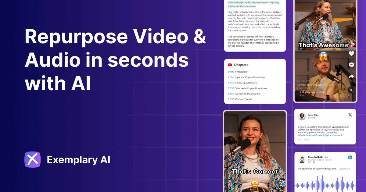 Exemplary AI Screenshot