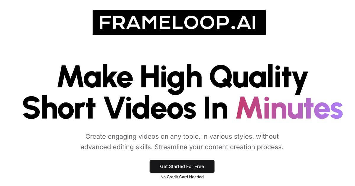 Frameloop AI Discount Coupon Code