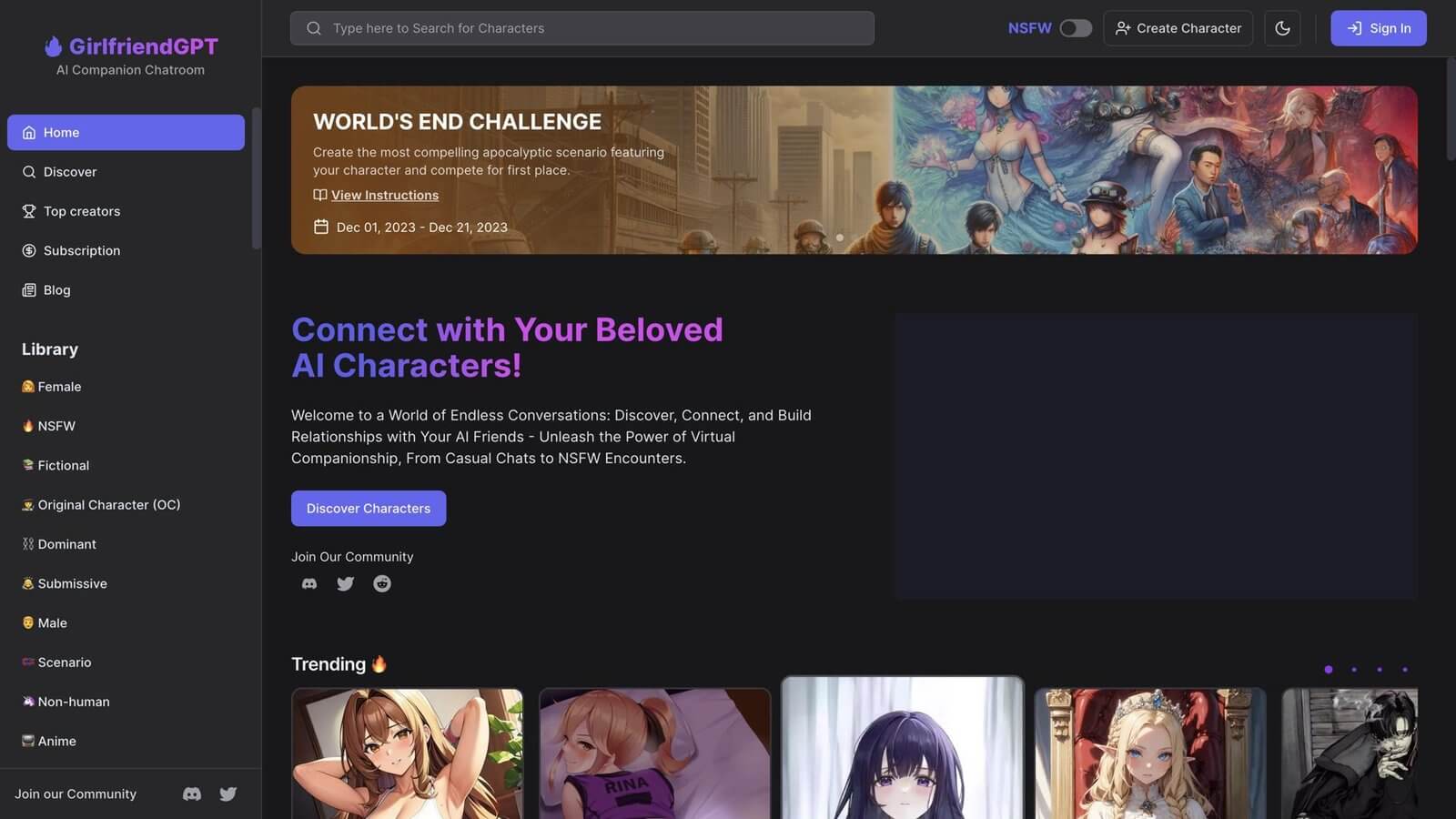 GirlfriendGPT Screenshot