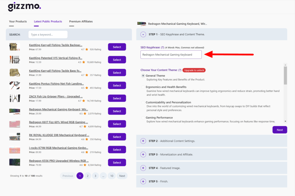 Gizzmo AI Screenshot
