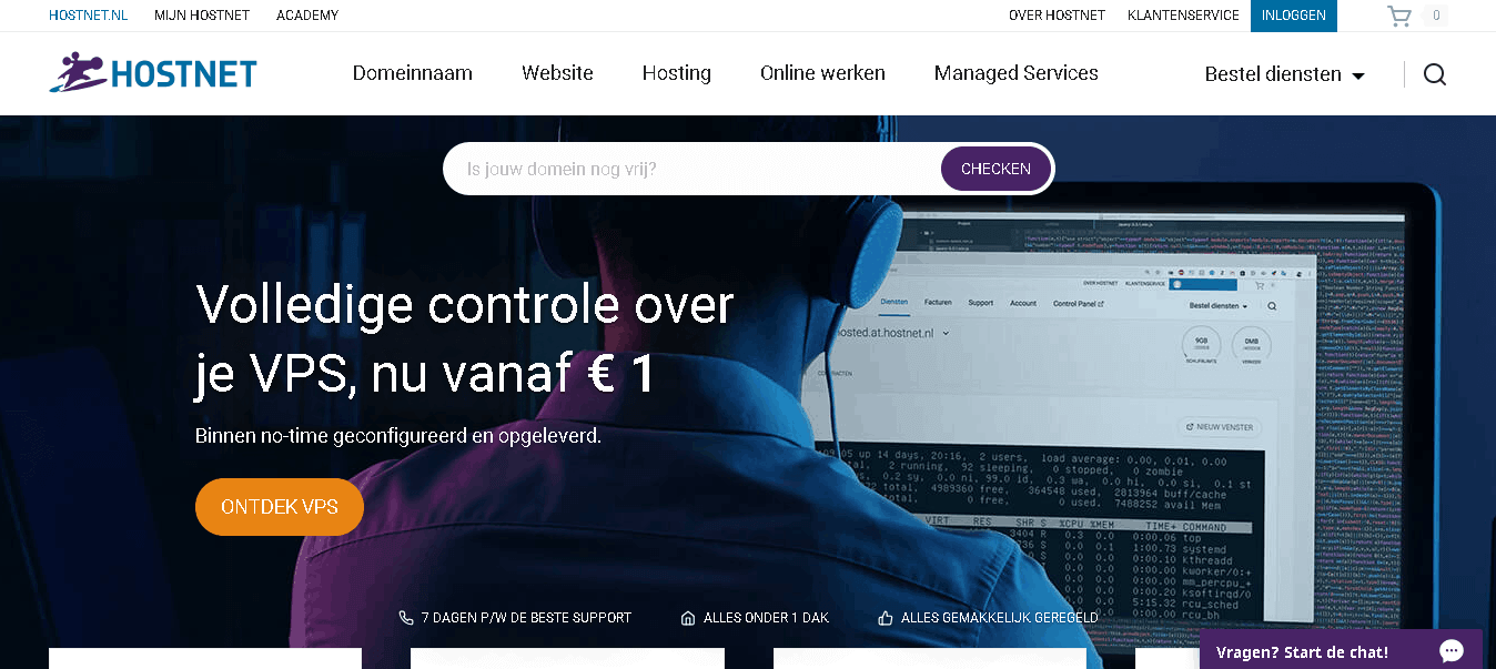 Hostnet NL Screenshot