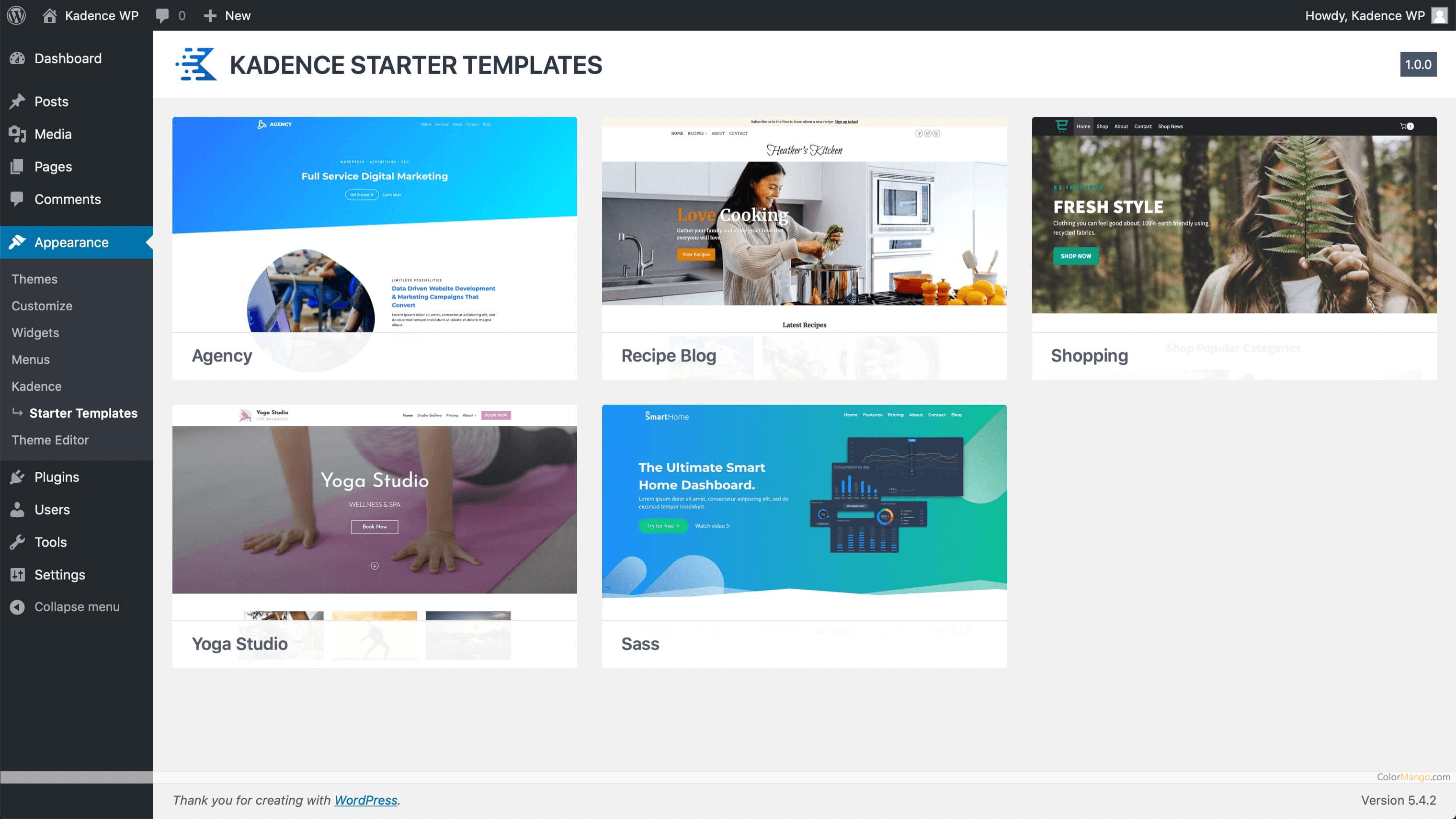 Kadence WP Screenshot