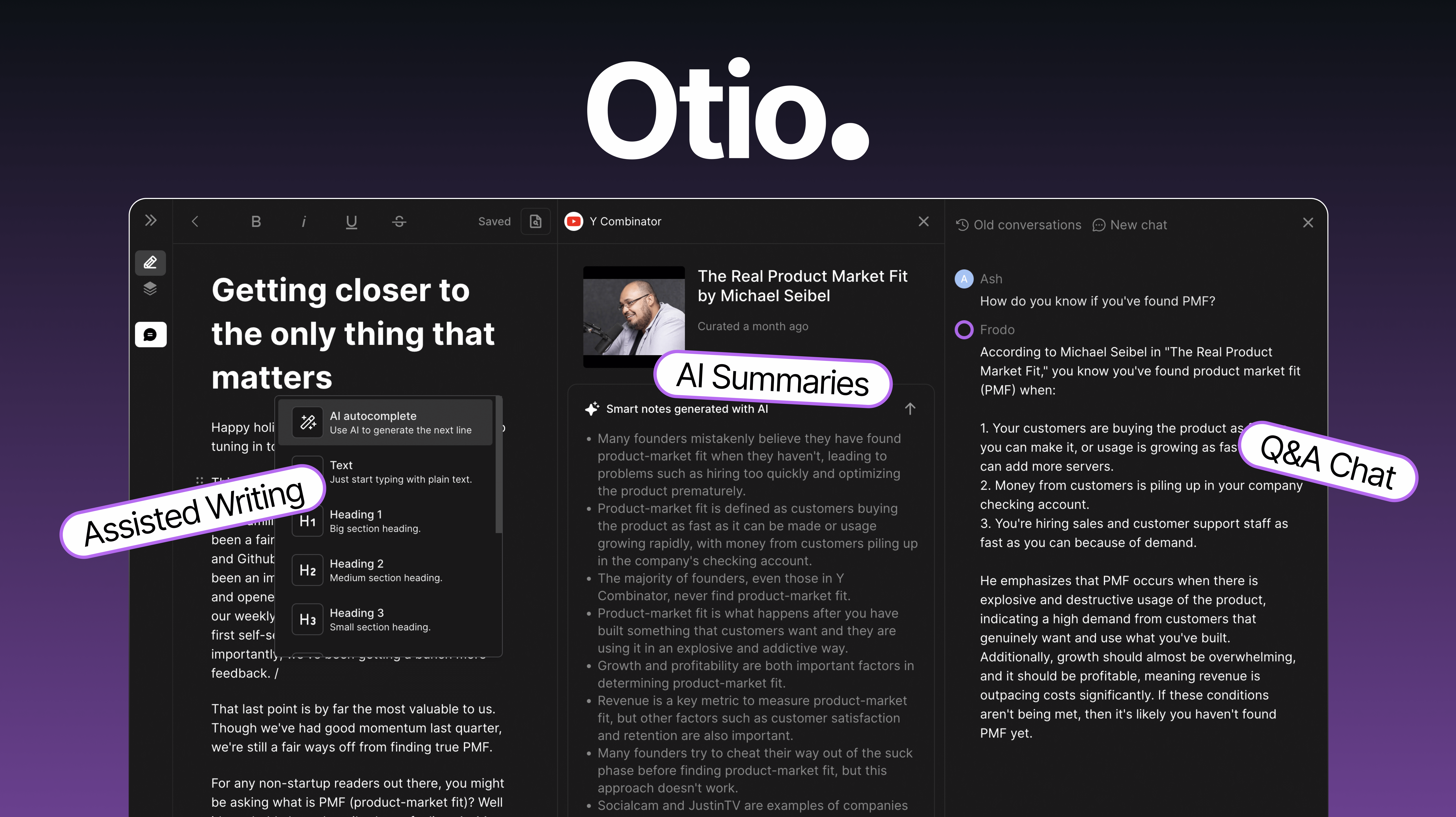 Otio.ai Screenshot