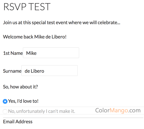 RSVP Pro Plugin Screenshot