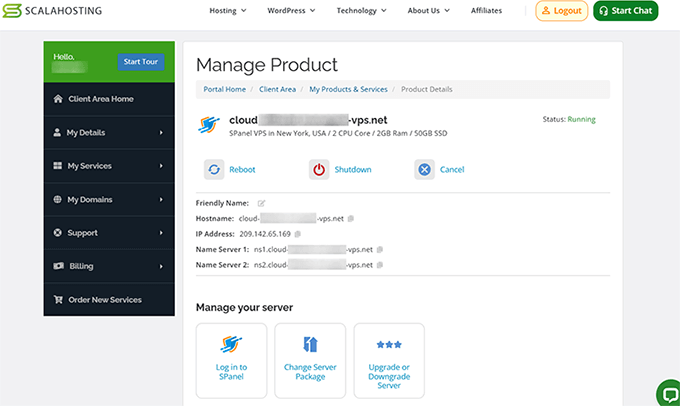 Scala Hosting Screenshot