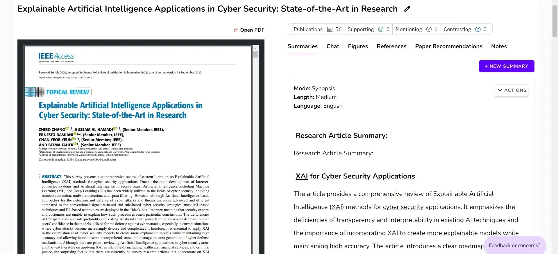 SciSummary Screenshot