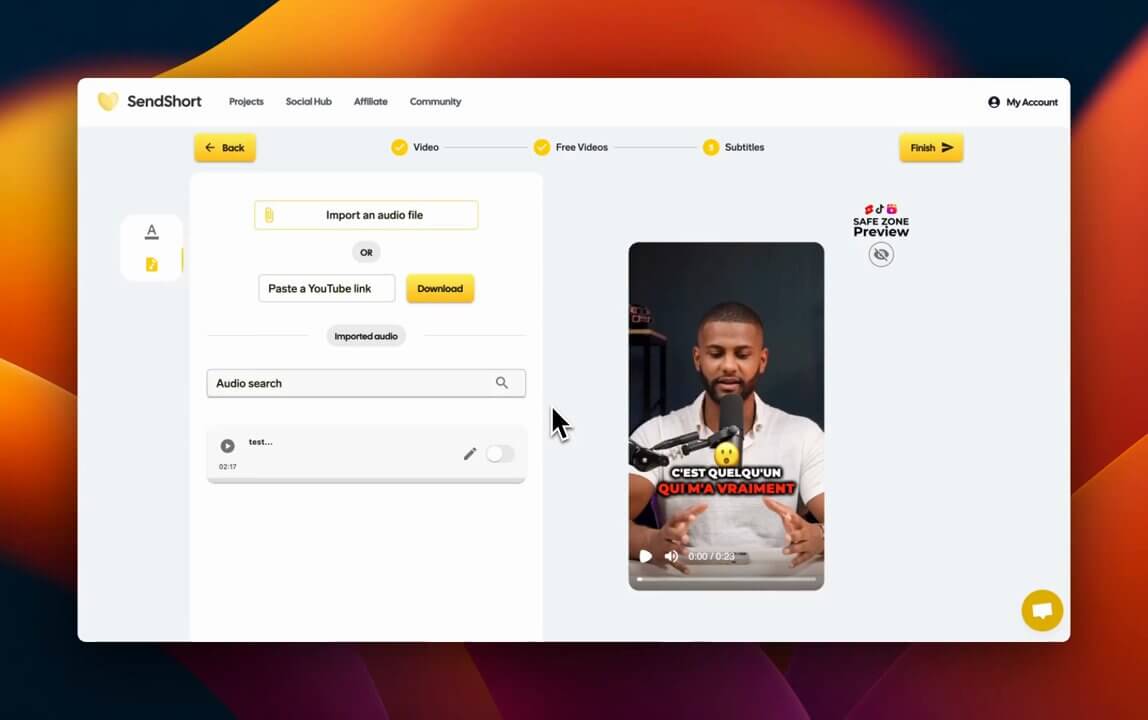 Sendshort Screenshot