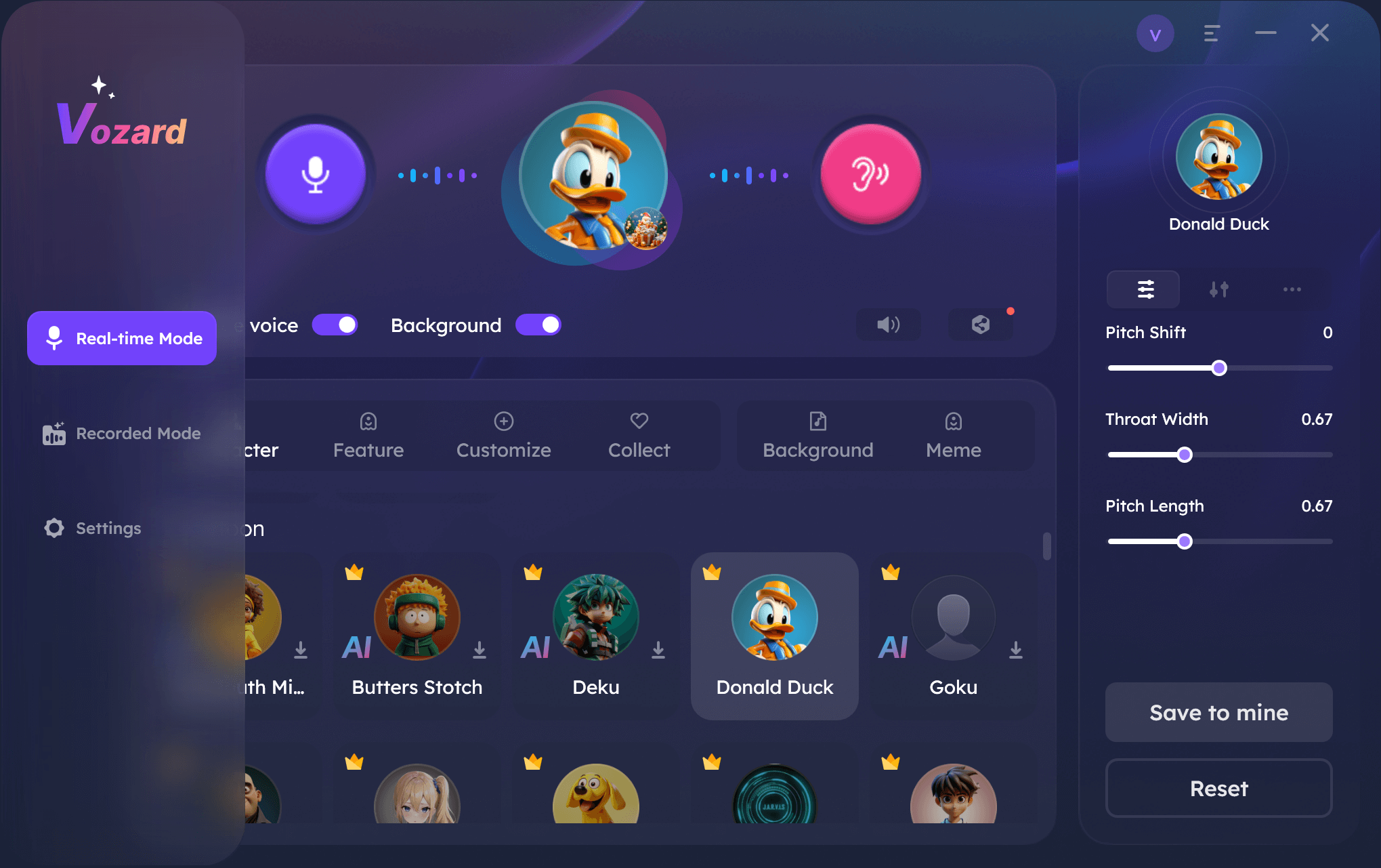 Vozard Screenshot