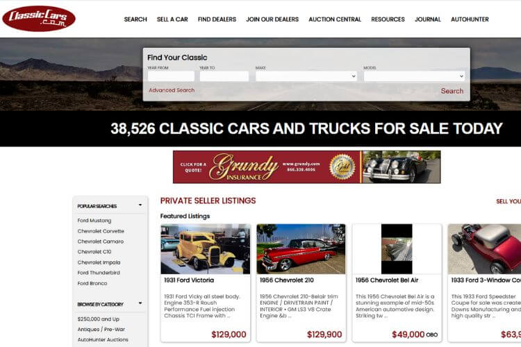 ClassicCars Screenshot
