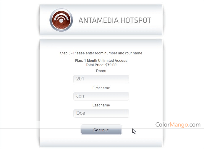 Antamedia Cloud WiFi Screenshot