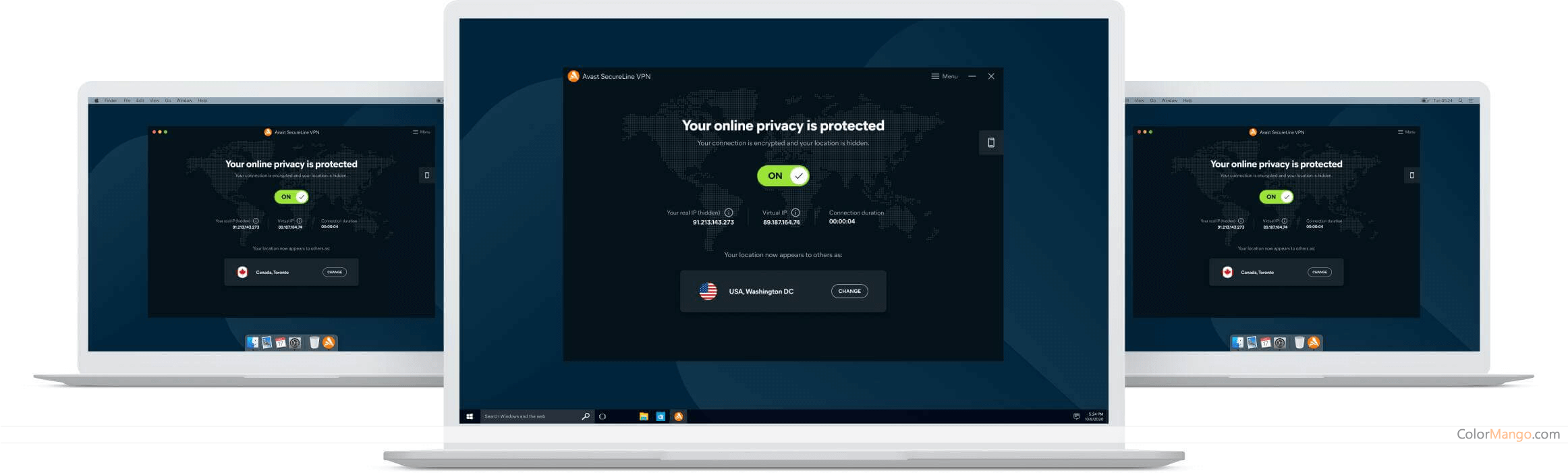 Avast SecureLine VPN Screenshot