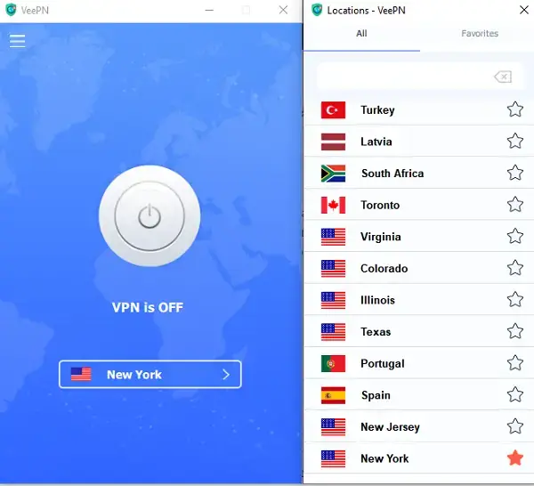 VeePN Screenshot